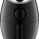 Zenith AirMax Small, Compact Air Fryer Healthy Cooking, 2.1 Qt, Nonstick, User Friendly and Adjustable Temperature Control w/ 30 Minute Timer & Auto Shutoff, Dishwasher Safe Basket, Black (2L)