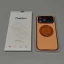 for iPhone 17 Pro Max Case with Spin Magnetic Stand [Integrated Camera Cover] [Fit for MagSafe] Slim Shockproof Protection Phone case with Kickstand 6.9'', Cosmic Orange