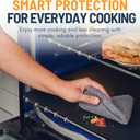 Oven Liners for Bottom of Oven - 2 Pack Large Heavy Duty Mats, 17x25 Non-Stick Reusable Liner for Electric, Gas, Toaster Ovens, Grills - BPA & PFOA Free Kitchen Accessory to Keep Oven Clean (Black)