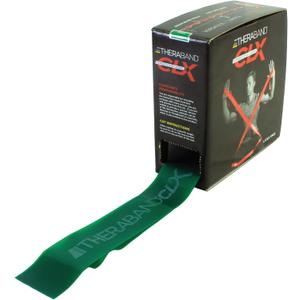 THERABAND CLX Resistance Band with Loops, Fitness Band for Home Exercise and Full Body Workouts, Portable Gym Equipment (25 Yard, Green - Heavy)