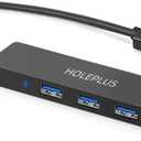 4-Port USB 3.0 Hub, Ultra-Slim Data USB Hub, for MacBook, Mac Pro, Mac mini, iMac, Surface Pro, XPS, PC, Flash Drive, Mobile HDD (U1 0.59ft)