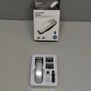 KEMEI Mini Hair Trimmer Compact, Portable Cordless Clipper for Men and Women, Precision Haircut and Shaving Tool Silver, Battery Powered and Travel Friendly