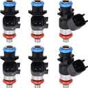 Set of 6 Fuel Injectors 0280158233 4 Holes Fit for 2011-2017 Chrysler 200 300 Dodge Avenger Challenger Charger Ram 1500/2500/3500 3.6L Replaces 5184085AC 5184085AD 4G2269 FJ1147