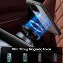 Latest Magnetic Car Phone Holder Ultra Vacuum Suction Cup Phone Mount Magnetic Car Mount Cell Phone Holder for Your Car Accessories for iPhone 15 14 13 12 Android (Black)