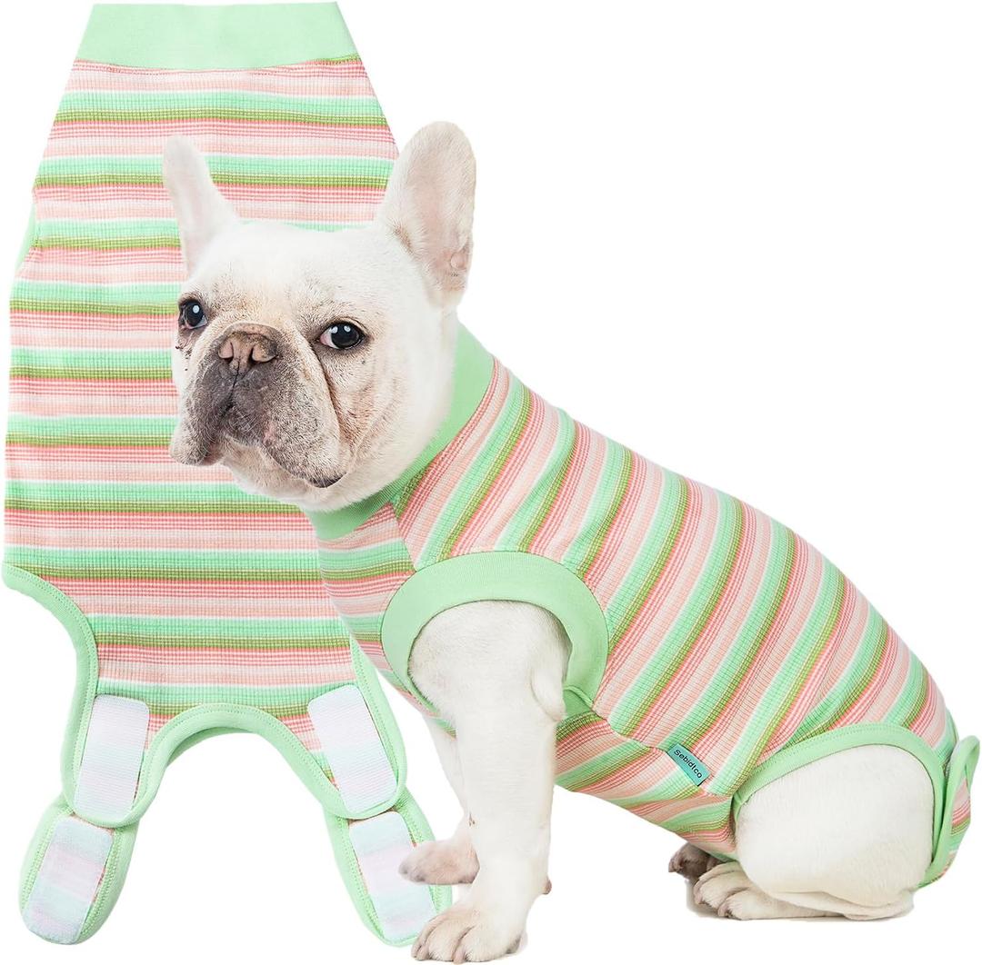 Sebdtico Recovery Suit for Dogs,Dog Surgery Suit Female Spay,Soft Dog Onesie for Surgery Female,Dog Cone Alternative Surgical Recovery Suit Female,Abdominal Wounds Licking Anti Suit for Dogs, L