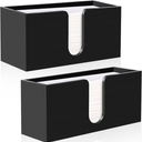 2 PCS Freestanding Tissue Dispenser C-Fold 5 mm Acrylic for Bathroom Kitchen Black