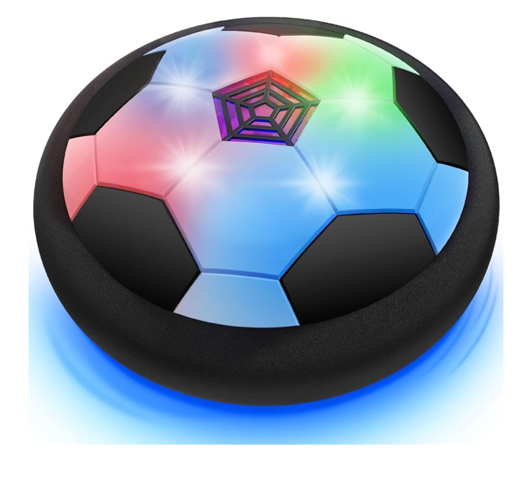 Toyk Boy Toys - LED Hover Soccer Ball - Air Power Training Ball Playing Football Indoor Outdoor Game - Birthday Gifts for Kids, Age 3 4 5 6 7 8-12 Year Old Boys - Soccer