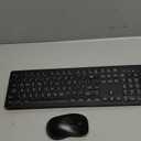 Large Print Wireless Keyboard and Mouse - 7 Colors Backlit Keyboard, Oversize Letters Keys Easy to See and Type, Rechargeable Keyboard and Mouse with Light Up Key, Compatible for PC, Windows, Gaming