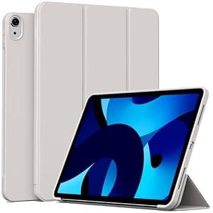IAMKHO Case for iPad (A16) 11th Generation 11 Inch 2025/ iPad 10th Generation 10.9 inch 2022, Auto Wake/Sleep, Support Touch ID, Slim Trifold Stand Protective Cover with Soft TPU Back (Gray)