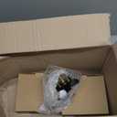 Probrico (3 Pack Passage Door Lever [Non-Locking Lever Set], Non-Locking Door Handle Set for Hallway or Closets, Keyless Black Finish Wave Door Lock, Reversible Right & Left Side Handed