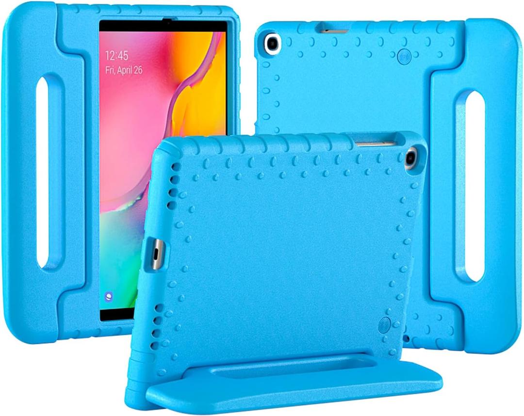 Bolete Kids Case for Samsung Galaxy Tab A 10.1 2019 Release (Model:SM-T510/T515),Shockproof Soft EVA Adjustable Bracket Cover for Samsung Galaxy Tab A 10.1 Case, Blue