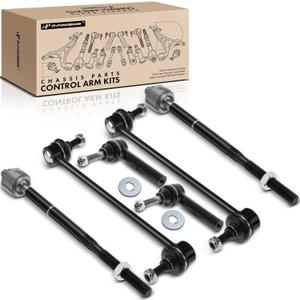 A-Premium Set of 6, Front Sway Bar Link, Inner Outer Tie Rod End, Compatible with Jeep Compass 2007-2017, Patriot 2007-2017, Dodge Caliber 2007-2012