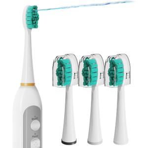 Replacement Heads for Waterpick Sonic Fusion 2.0, Extra-Large Size Flossing Toothbrush Head fit for Water pik SF-01 SF-02 SF-03 SF-04 (White, 3 Count)