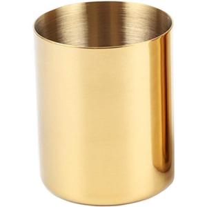 MultiBey Gold Pencil Holder Cup, Luxury Pen Holder Metal Organizer Small Vase, Desk Accessory for Office Home