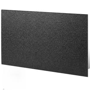 Sasylvia 1/4" Thick 24" x 36" Black Hdpe Sheet Textured Front Smooth Back