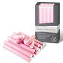 My Beauty Spot Flexi Rods Foam Hair Rollers 3/4" Diameter Professional Salon Quality 10 Pcs Rubber Hair Rollers for Long, Medium and Short Hair (Light Pink)