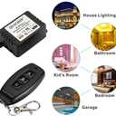 QIACHIP DC 12V 1CH 433Mhz RF Wireless Relay Module Remote Access Control Switch Momentary Toggle Delay Transmitter with Receiver for Doors,Lights(2 Relays + 4 Remote)