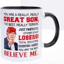 2 x Teen Boy Gift Ideas, Son Mug 11oz, Son Gifts from Mom Dad, Christmas Fathers Day Birthday Gift Ideas for Son, Son Ceramic Mug