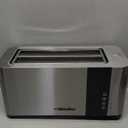 Mueller UltraToast Full Stainless Steel Toaster 4 Slice, Long Extra-Wide Slots for Bagels and Waffles, 6 Browning Levels, LED Display, Cancel/Defrost/Reheat Functions & Removable Tray, Kitchen Gadgets