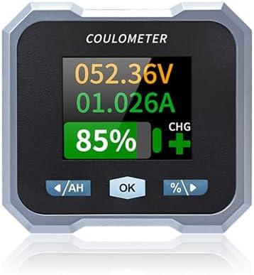 400A (Max 500A) 10-100V Battery Monitor for RV Motorcycle Golf Cart Solar Panel Battery with LCD Backlight Screen,Capacity Percentage Time Power Voltmeter Display Black