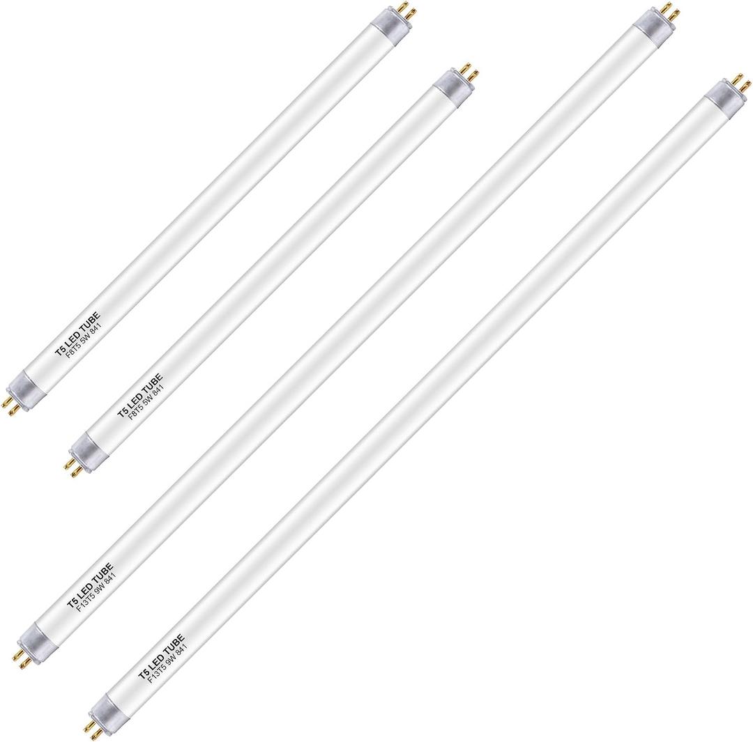 12 inch F8T5 and 21 inch F13T5 Cool White Set LED Replacement Bulbs, 4100K, Replace Fluorescent Bulb with LED, Replacement Tube for Counter and Cabinet Fixture