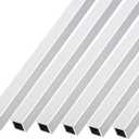 TOP-VIGOR 6Pcs 6063 Aluminum Square Tube, 8mm x 8mm x 1mm Wall Thickness 200mm Length Aluminum Tubing Seamless Straight Pipe for Machinery Frame Construction DIY Projects