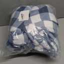 PAVILIA Buffalo Check Fleece Throw Blanket | Blue White Checkered Plaid Flannel Blanket | Soft Velvet Lightweight Microfiber Blanket for Bed Couch Sofa | 60x80 Inches Checker Navy