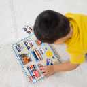 Melissa & Doug Vehicles Sound Puzzle - Wooden Peg Puzzle With Light-Activated Sound Effects (8 pcs) Puzzles for Toddlers, Wooden Puzzles For Kids Ages 2+