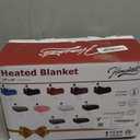 Homemate Heated Blanket Electric Throw - 50"x60" Heating Blanket Throw 1/2/4/6/8 Hours Auto-Off 10 Heat Level Over-Heat Protection Flannel Sherpa ETL Certification (01 - Light Grey)