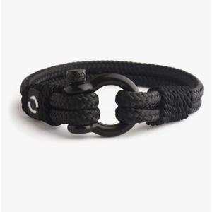 Mens Rope Bracelet - Stainless Steel Black Shackle, Extremely Durable and Scratch Resistant Waterproof Paracord, Handmade, Nautical Wristband for Men B-2-9 Pack of 2