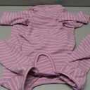 Striped Dog Pajamas - Pijamas for Small to Large Dogs, Fleece Shedding Suit, Stretchy & Machine-Washable Pjs, Belly Cut for Males, Great for Surgery & Cold Weather, Purple 4XL