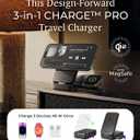 LISEN Qi2 Certified 15W for Magsafe Fast Charger for iPhone 17 Pro Max, Foldable 3-in-1 Charging Station Wireless Includes Charging Cable and Charger, for Apple Multiple Devices AirPods Apple Watch