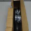 Zober Pants Hangers Non Slip - 20 Pack Open Ended Pants and Jean Hangers for Closet - Space Saving Clothes Hanger - Strong, Durable, Metal Pant Hangers (Black) (Chrome)