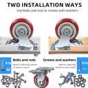 4 Inch Casters Set of 4 Heavy Duty with Brakes, Lockable 360-degree Swivel Plate Caster Wheels for Furniture, Table, Cart, and Workbench Included Screws, Load 2200lbs