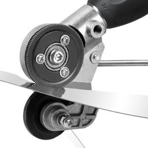 Upgraded Electric Drill Plate Cutter, Metal Shear Drilling Attachment, Electric Plate Cutter with Adapter for Cutting Flat Metal Plates of Iron, Steel, Copper, Aluminum, Etc.