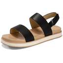 Coutgo Womens Flat Sandals Comfortable Arch Support Adjustable Double Strap Lightweight Summer Platform Sandals 8 1/2