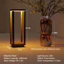 2 Pack Cordless Table Lamp Rechargeable, IP55 Waterproof, 60h Runtime Protable Outdoor Table Lamps, 3 Color Stepless Dimming Battery Powered Table Lamp for Dinner/Restaurant/Bedroom/Cafe