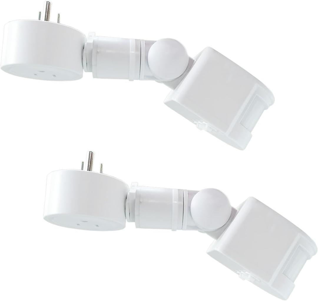 Plug in Motion Sensor Outlet Light Control,Indoor Motion Sensor Switch Plugs,120 Degrees Sensing Range Motion Activated Detector Plug Outlet for Garage Patio Aisle Room (2 Pack)