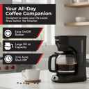 Mueller 12-Cup Drip Coffee Maker - Borosilicate Carafe, Auto-Off, Reusable Filter, Anti-Drip, Keep-Warm Function, Clear Water Level Window Coffee Machine, Kitchen Essentials & Accessories