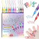 12 Colors Nail Art Pens Set,Nail Art Markers for Gel Nails,2025 DIY Nail Art Marker Drawing Painting Liner Pen,0.5 MM Nail Polish Pens Set,Nail Doodle Pens,Quickly Dry Nail Art DIY Decoration
