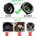 7 Fin Gears Replacement Blender Blade Fit Ninja BN751 BN801 BL450-30 BL456-30 BL454-30 Auto iQ Pro BL685 BL482-30 BL491 BL682-30 BL642 32oz 24oz 18oz Foodi ss351 ss401 Cup Nutri Blender Parts