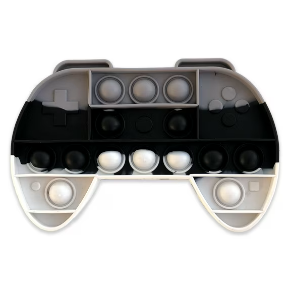 Gotta Pop Fidget Pop It Toy, 5.5" x 6.5" Gray and Black Controller