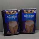 Always Discreet Boutique Incontinence and Postpartum Underwear for Women, Maximum Protection, L, Black, 18 Count (Packaging May Vary) (Pack of 2)