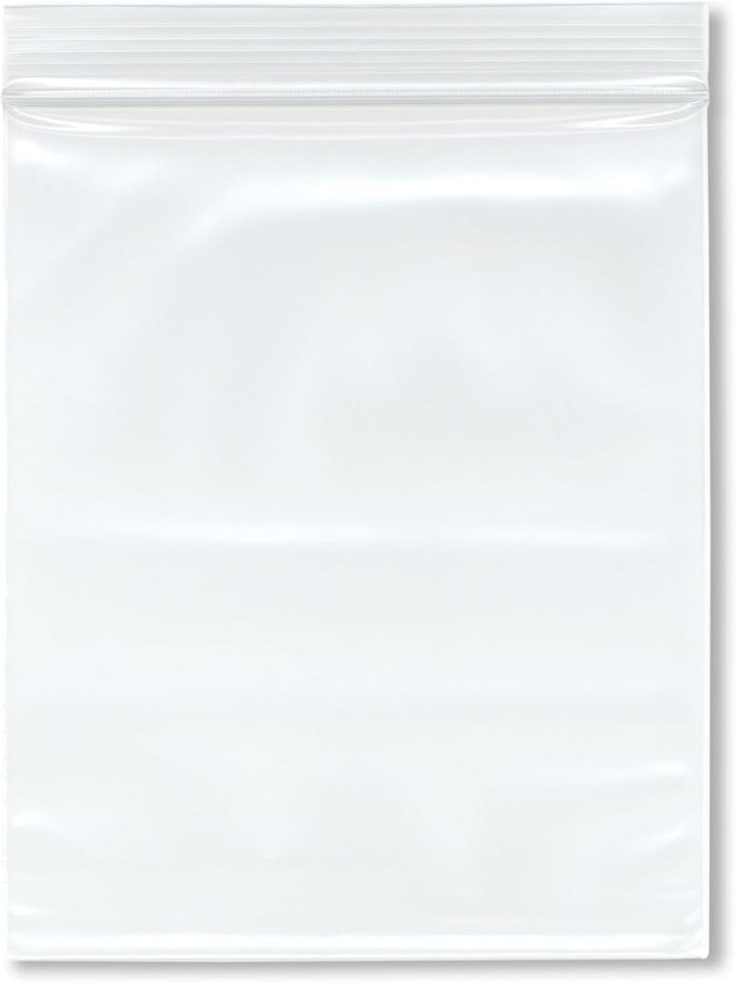 Plymor 5" x 6" (Pack of 100), 4 Mil Heavy Duty Zipper Reclosable Plastic Bags
