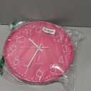 PATIKIL 12 Inch Wall Clock, Battery Operated Silent Non-Ticking Round Wall Clocks for Office Bedroom Decorative, Pink