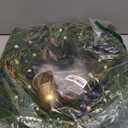 24 Inch Pre-Lit Norfolk Pine Christmas Wreath for Front Door, Artificial Plants Green Christmas Wreath with Lights, Velvet Ribbon, Natural Berries, Pinecones and Bells, Lighted Door Wreath