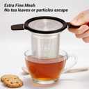 Tifanso Stainless Steel Tea Infuser Steeper Strainer for Loose Leaf Tea, Fine Mesh Reusable Diffusers Ball Bag Filter Holder with Heat Proof Handles for Teapots, Mugs, Cups