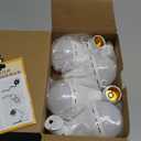 Neporal 4 Pack Emergency-Rechargeable-Light-Bulb, Stay Lights Up When Power Failure, 1200mAh 15W 80W Equivalent LED Light Bulbs for Home, Camping, Tent (E27, with Hook) (Daylight)