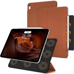 Magnetic Case for iPad Air 7/6/5/4, Slim Smart Folio for Air 5th/4th Gen 10.9 Inch 2022/2020 Model, Trifold Stand Case, Auto Sleep/Wake, case for 2024 iPad Air 11 inch M3/M2 2025/2024 (Vegan Leather)