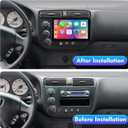 2+32G 9-inch Android 12 Car Stereo for Honda Civic 2000 2001 2002 2003 2004 2005 IPS Touchscreen Screen Car Radio with Carplay & Android Auto Support Backup Camera GPS FM Navi BT SWC